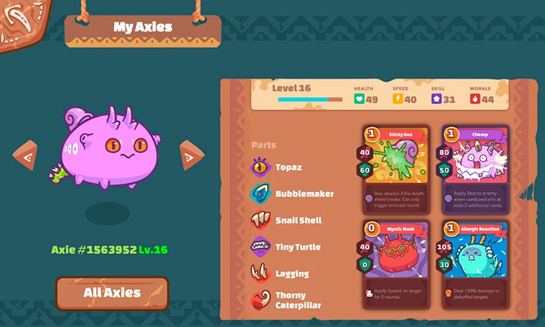 Axie Infinity: preparing to buy an axie team