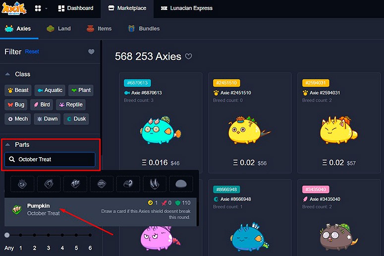 Axie Infinity: preparing to buy an axie team