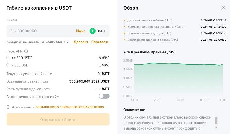 Cryptocurrency and bitcoin deposits at interest rate