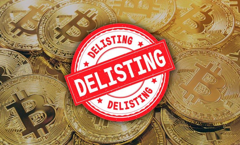 What is cryptocurrency delisting